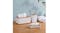 TAKARA "Takae" Modern Bathroom Organizer Set 3pcs. - White TAKARA "Takae" Modern Bathroom Organizer Set 3pcs. - White