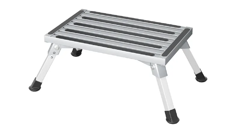 An angled top down view of the step stool An angled top down view of the step stool