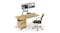 Konic Dual Monitor Desk Mount with Keyboard & Mouse Shelf, Tri-Point Articulation Konic Dual Monitor Desk Mount with Keyboard & Mouse Shelf, Tri-Point Articulation