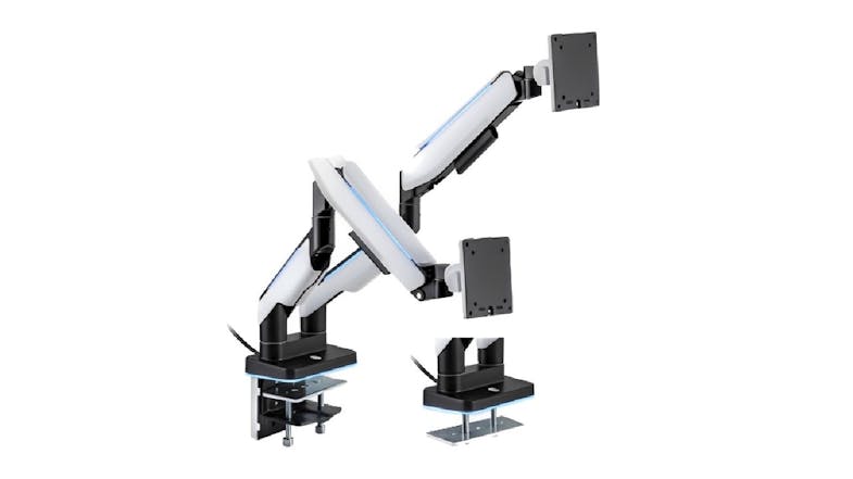 Konic Heavy Duty Gaming Dual Arm Monitor Mount with Cable Management, Gamer RGB Lights Konic Heavy Duty Gaming Dual Arm Monitor Mount with Cable Management, Gamer RGB Lights