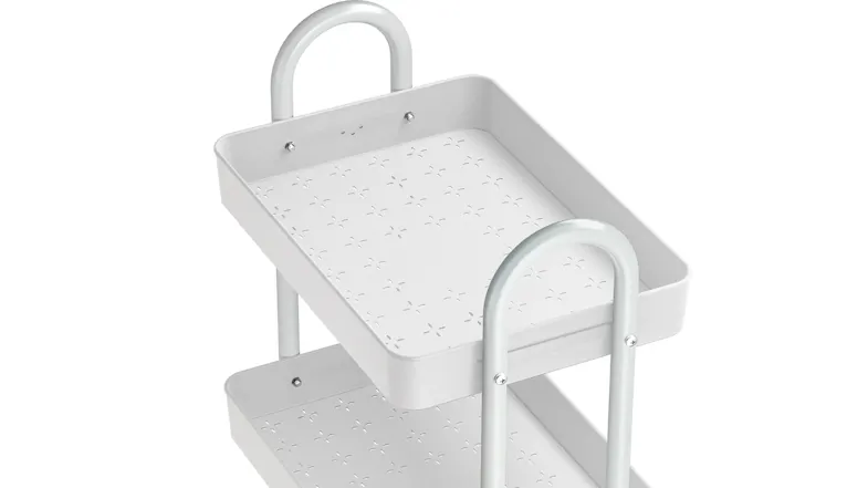 Artiss Modern Metal 3-Tier Storage Trolley - White Artiss Modern Metal 3-Tier Storage Trolley - White