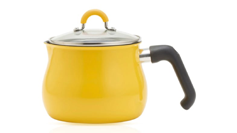ToMay Induction Compatable Multi-Purpose Cooking Pot with Lid, Handle 2.2L - Yellow ToMay Induction Compatable Multi-Purpose Cooking Pot with Lid, Handle 2.2L - Yellow
