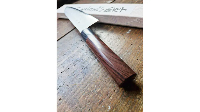 Toshu Giken Damascus & Rosewood Santoku Chef's Knife 18cm Toshu Giken Damascus & Rosewood Santoku Chef's Knife 18cm