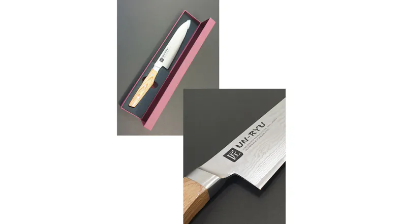 Shimomura "Unryu" Damascus Petty Prep Knife 12cm Shimomura "Unryu" Damascus Petty Prep Knife 12cm