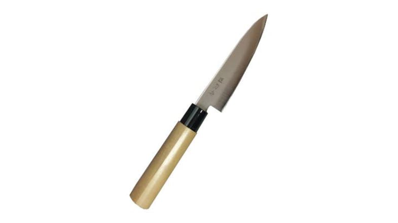 Toshu Giken "Takumi Toshu" Magnolia Handle Petty Prep Knife 12cm Toshu Giken "Takumi Toshu" Magnolia Handle Petty Prep Knife 12cm