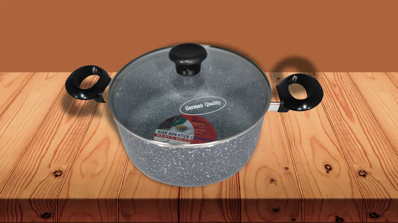 Kiam Heavy Duty Non-Stick Casserole Pot with Glass Lid 28cm Kiam Heavy Duty Non-Stick Casserole Pot with Glass Lid 28cm