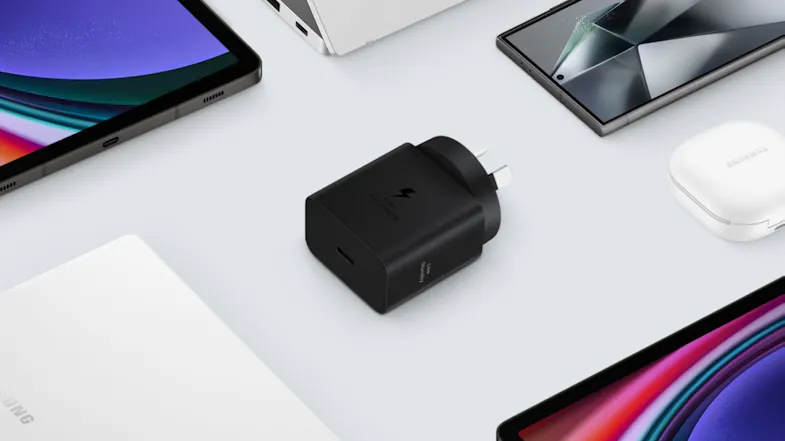 Samsung 45W Wall Charger With USB-C Cable - Black (EP-T4511XBEGAU) Samsung 45W Wall Charger With USB-C Cable - Black (EP-T4511XBEGAU)