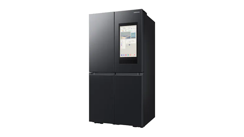 Left side view of a fridge freezer with four doors Left side view of a fridge freezer with four doors
