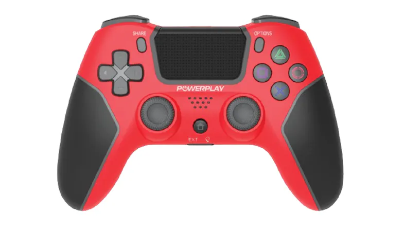 PowerPlay Wireless Playstation 4 Controller with AUX Plug - Red PowerPlay Wireless Playstation 4 Controller with AUX Plug - Red
