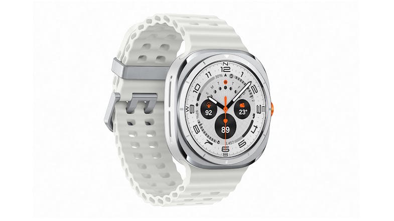 Samsung Galaxy Watch Ultra Smartwatch - Titanium White Case with White Band (47mm Case, GPS, Bluetooth) Samsung Galaxy Watch Ultra Smartwatch - Titanium White Case with White Band (47mm Case, GPS, Bluetooth)