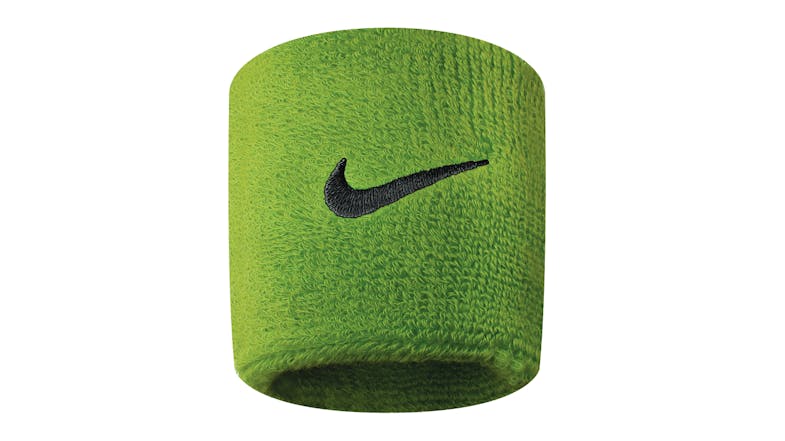 Nike Swoosh Sports Wrist Bands 2pcs. - Atomic Green/White Nike Swoosh Sports Wrist Bands 2pcs. - Atomic Green/White