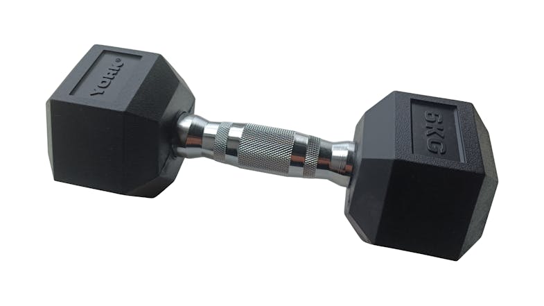York Hex Cast Iron Dumbbell 6kg York Hex Cast Iron Dumbbell 6kg