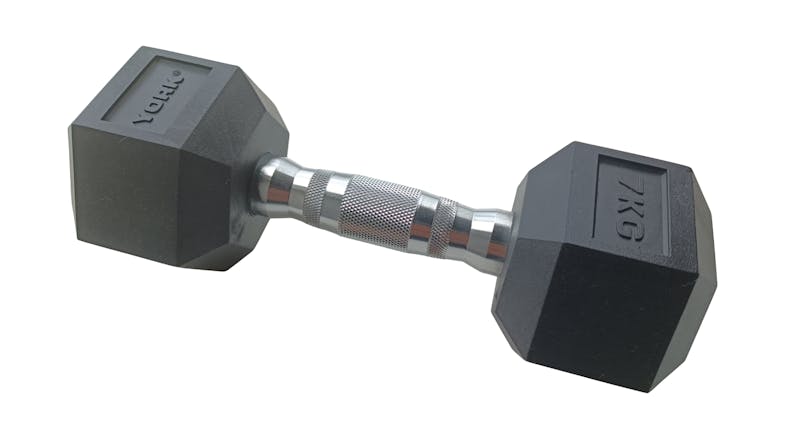 York Hex Cast Iron Dumbbell 7kg York Hex Cast Iron Dumbbell 7kg
