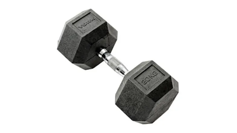 York Hex Cast Iron Dumbbell 20kg York Hex Cast Iron Dumbbell 20kg
