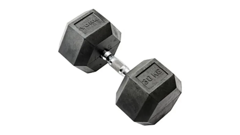 York Hex Cast Iron Dumbbell 30kg York Hex Cast Iron Dumbbell 30kg