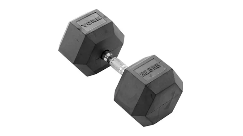 York Hex Cast Iron Dumbbell 32.5kg York Hex Cast Iron Dumbbell 32.5kg