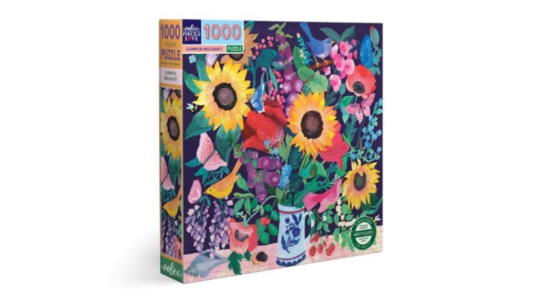 eeBoo Square Jigsaw Puzzle 1000pcs. - Summer Bouquet eeBoo Square Jigsaw Puzzle 1000pcs. - Summer Bouquet