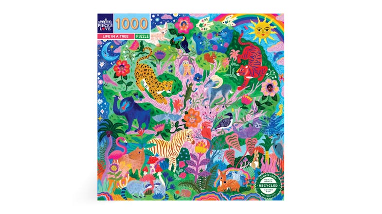 eeBoo Square Jigsaw Puzzle 1000pcs. - Life in a Tree eeBoo Square Jigsaw Puzzle 1000pcs. - Life in a Tree