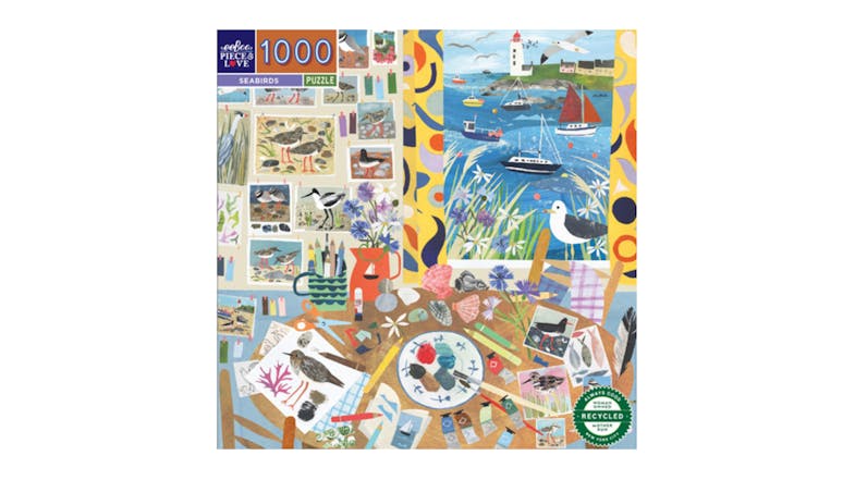 eeBoo Square Jigsaw Puzzle 1000pcs. - Seabirds eeBoo Square Jigsaw Puzzle 1000pcs. - Seabirds