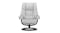 Freya Fabric Recliner and Footstool - Silver Streak Freya Fabric Recliner and Footstool - Silver Streak