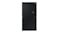 Front view of the Haier 600 Series 623L Quad Door Fridge Freezer in a sleek black finish with water dispenser Front view of the Haier 600 Series 623L Quad Door Fridge Freezer in a sleek black finish with water dispenser