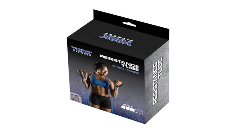 York Adjustable Resistance Tube with Handles Heavy - Blue York Adjustable Resistance Tube with Handles Heavy - Blue