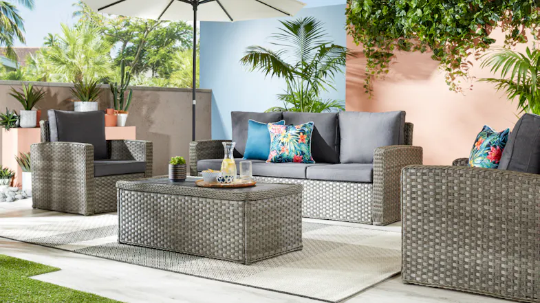 Gabby 4 Piece Outdoor Lounge Setting Gabby 4 Piece Outdoor Lounge Setting