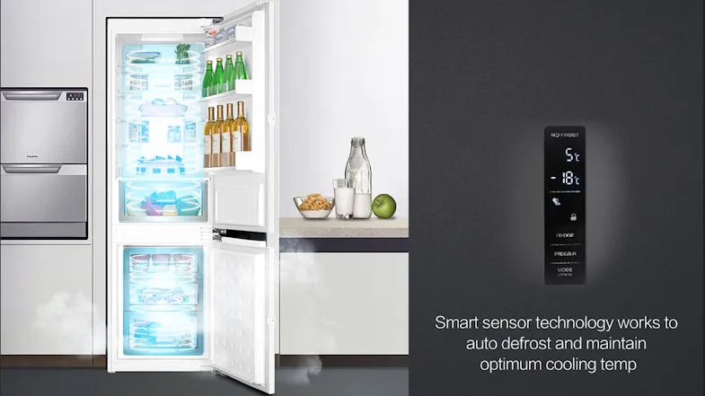 Konka 310L Bottom Mount Fridge Freezer - Stainless Steel (KRF-314S) Konka 310L Bottom Mount Fridge Freezer - Stainless Steel (KRF-314S)