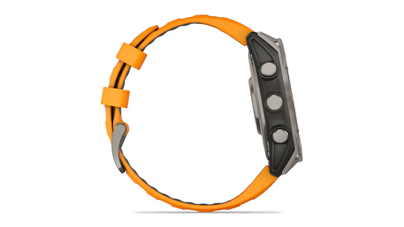 Garmin Fenix 8 Smartwatch - Titanium Case with Spark Orange/Graphite Band (47mm Case, GPS, Bluetooth, Sapphire Edition) Garmin Fenix 8 Smartwatch - Titanium Case with Spark Orange/Graphite Band (47mm Case, GPS, Bluetooth, Sapphire Edition)
