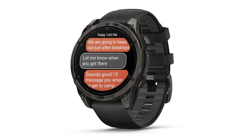 Garmin Fenix 8 Smartwatch - Carbon Grey Titanium Case with Black/Pebble Grey Band (47mm Case, GPS, Bluetooth, Sapphire Edition) Garmin Fenix 8 Smartwatch - Carbon Grey Titanium Case with Black/Pebble Grey Band (47mm Case, GPS, Bluetooth, Sapphire Edition)