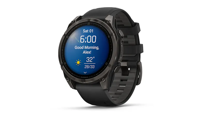 Garmin Fenix 8 Smartwatch - Carbon Grey Titanium Case with Black/Pebble Grey Band (47mm Case, GPS, Bluetooth, Sapphire Edition) Garmin Fenix 8 Smartwatch - Carbon Grey Titanium Case with Black/Pebble Grey Band (47mm Case, GPS, Bluetooth, Sapphire Edition)