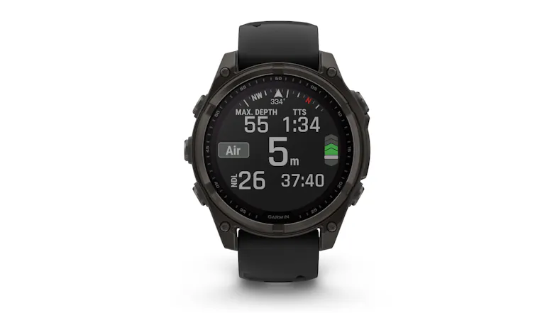 Garmin Fenix 8 Smartwatch - Carbon Grey Titanium Case with Black/Pebble Gray Band (47mm Case, GPS, Bluetooth, Sapphire Solar Edition) Garmin Fenix 8 Smartwatch - Carbon Grey Titanium Case with Black/Pebble Gray Band (47mm Case, GPS, Bluetooth, Sapphire Solar Edition)