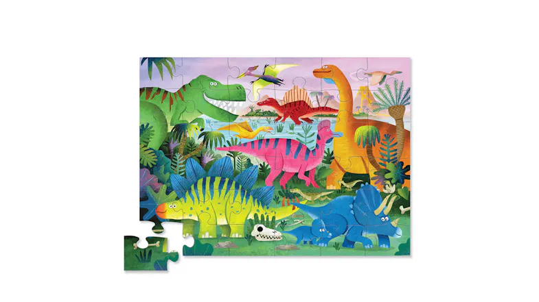 Crocodile Creek Children's Floor Puzzle 36pcs. - DinoLand Crocodile Creek Children's Floor Puzzle 36pcs. - DinoLand