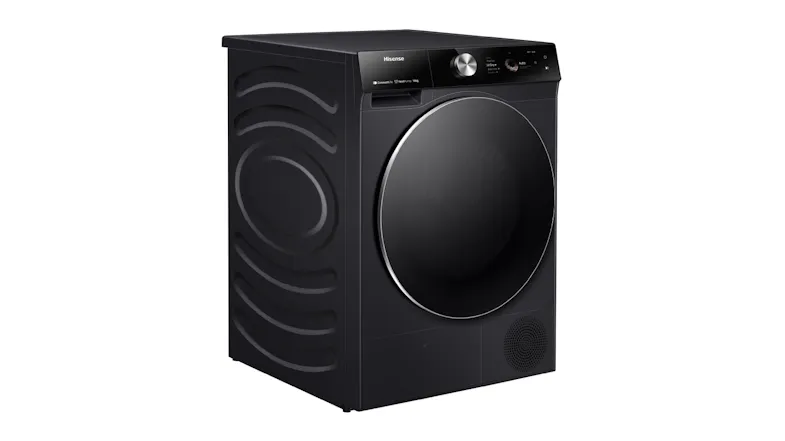 Hisense 10kg Heat Pump Condenser Dryer with 20 Programs - Charcoal Black (HDFS10HPB) Hisense 10kg Heat Pump Condenser Dryer with 20 Programs - Charcoal Black (HDFS10HPB)