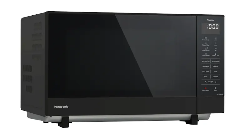 A right-angled view of a flatbed inverter microwave A right-angled view of a flatbed inverter microwave