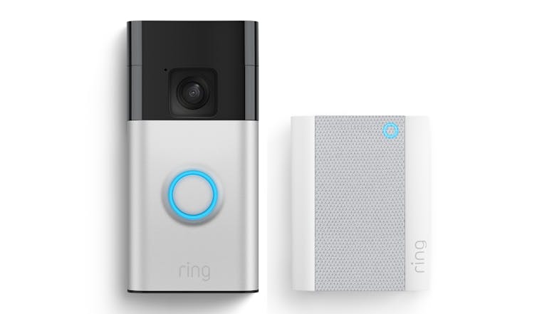 Ring Battery Video Doorbell with Chime - Satin Nickel (Wireless, 1440p FHD, Night Vision, Motion Detection, Two-Way Audio) Ring Battery Video Doorbell with Chime - Satin Nickel (Wireless, 1440p FHD, Night Vision, Motion Detection, Two-Way Audio)