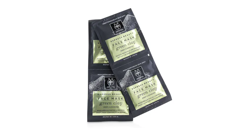 Apivita Express Beauty Face Mask with Green Clay (Deep Cleansing) - 6x(2x8ml) Apivita Express Beauty Face Mask with Green Clay (Deep Cleansing) - 6x(2x8ml)