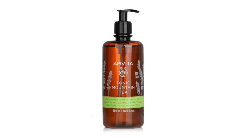 Apivita Tonic Mountain Tea Shower Gel With Essential Oils - Ecopack - 500ml/16.9oz Apivita Tonic Mountain Tea Shower Gel With Essential Oils - Ecopack - 500ml/16.9oz