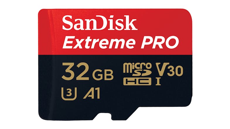 SanDisk Extreme Pro MicroSD Card - 32GB (microSDHC, UHS-I, V30, U3, A1) SanDisk Extreme Pro MicroSD Card - 32GB (microSDHC, UHS-I, V30, U3, A1)