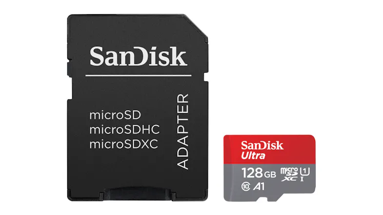 SanDisk Ultra MicroSD Card with Adapter - 128GB (microSDXC, UHS-I, V10, U1, A1) SanDisk Ultra MicroSD Card with Adapter - 128GB (microSDXC, UHS-I, V10, U1, A1)
