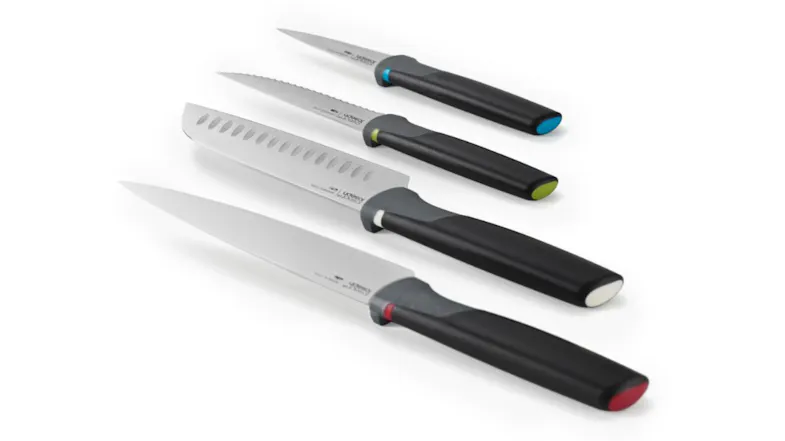 Joseph Joseph Stainless Steel Chopping Board Folio with Stainless Steel Knife Set 4pcs. - Colour-Coded Joseph Joseph Stainless Steel Chopping Board Folio with Stainless Steel Knife Set 4pcs. - Colour-Coded