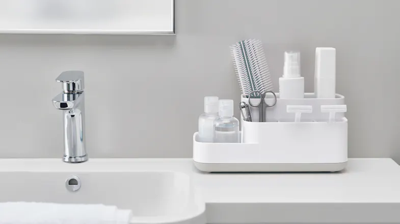 Joseph Joseph EasyStore Benchtop Bathroom Caddy - Grey Joseph Joseph EasyStore Benchtop Bathroom Caddy - Grey