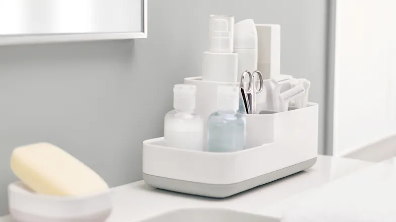 Joseph Joseph EasyStore Benchtop Bathroom Caddy - Grey Joseph Joseph EasyStore Benchtop Bathroom Caddy - Grey