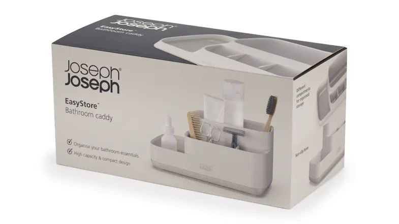 Joseph Joseph EasyStore Benchtop Bathroom Caddy - Ecru Joseph Joseph EasyStore Benchtop Bathroom Caddy - Ecru