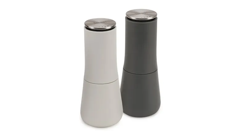 Joseph Joseph Milltop Modern Tidy Matching Salt & Pepper Grinders - Black/White Joseph Joseph Milltop Modern Tidy Matching Salt & Pepper Grinders - Black/White