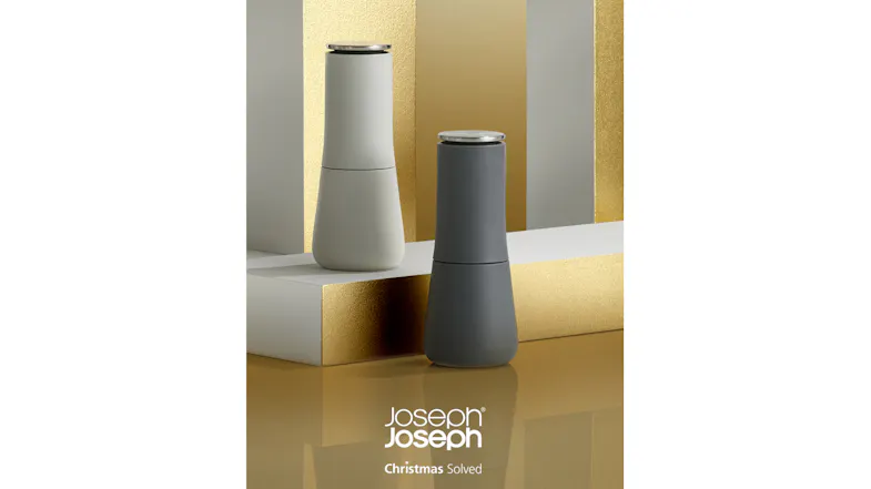 Joseph Joseph Milltop Modern Tidy Matching Salt & Pepper Grinders - Black/White Joseph Joseph Milltop Modern Tidy Matching Salt & Pepper Grinders - Black/White