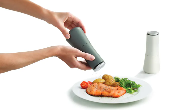Joseph Joseph Milltop Modern Tidy Matching Salt & Pepper Grinders - Black/White Joseph Joseph Milltop Modern Tidy Matching Salt & Pepper Grinders - Black/White