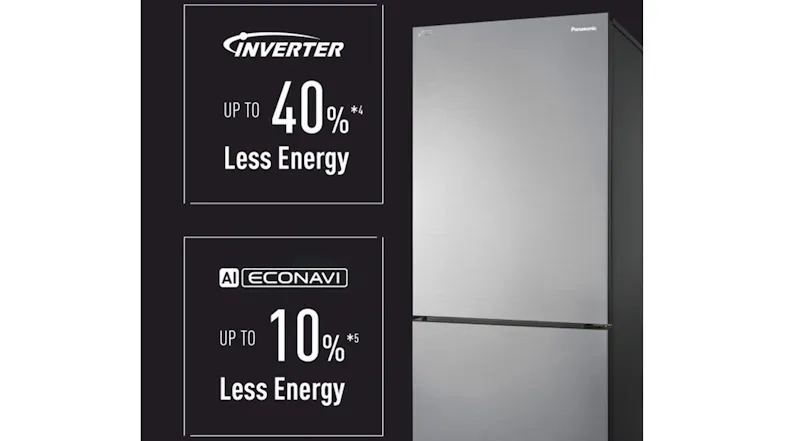 Panasonic 380L Bottom Mount Fridge Freezer - Stainless Steel (NR-BX421BUSA) Panasonic 380L Bottom Mount Fridge Freezer - Stainless Steel (NR-BX421BUSA)