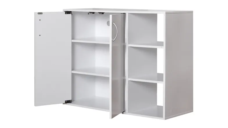 TSB Living "Okura" 2-Door Shoe Cabinet - White TSB Living "Okura" 2-Door Shoe Cabinet - White