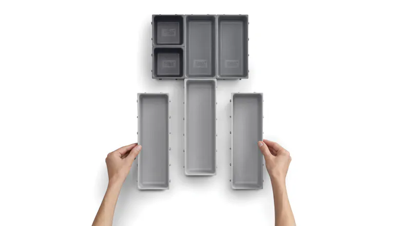 Joseph Joseph BLOX Modular Drawer Organisation System 7pcs. - Grey Joseph Joseph BLOX Modular Drawer Organisation System 7pcs. - Grey